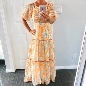 VINTAGE 70's MISS RENFREW BY HOLT RENFREW Prairie Dress/cottage core size small